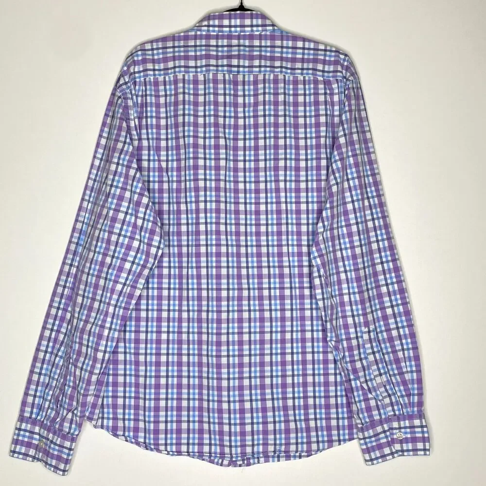 J. Crew Plaid Button Down Long Sleeve Shirt Men's Size XL